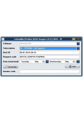 Perkins EST 2016C Keygen activation for Perkins EST 2016C diagnostic program